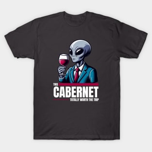 Worth the Trip - Alien with Wine T-Shirt